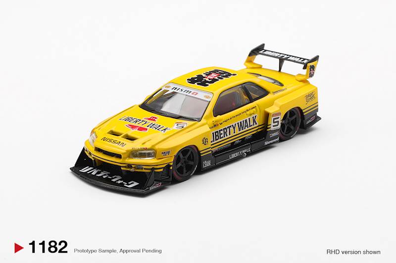 MINI GT 1:64 NISSAN SKYLINE R34 LB-ER34 SUPER SIHOUETTE SPORT YELLOW 2025 MGT01182-R