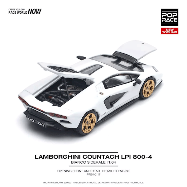 POP RACE 1:64 LAMBORGHINI COUNTACH LPI 800-4 BIANCO