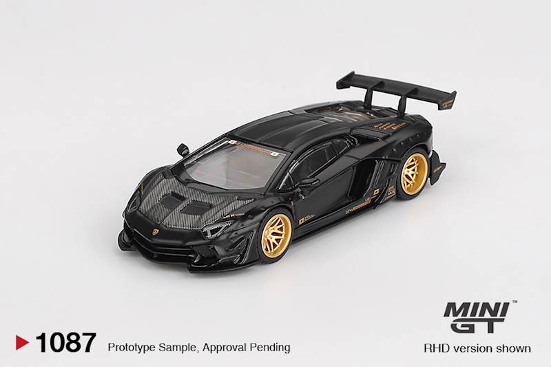 MINI GT 1:64 LAMBORGHINI AVENTADOR LB-WORKS LIMITED EDITION MATTE BLACK 2025