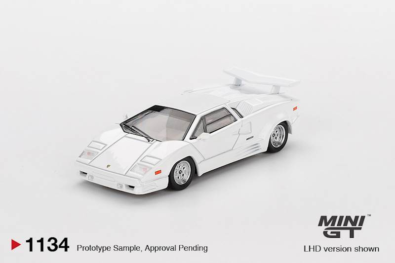 MINI GT 1:64 LAMBORGHINI COUNTACH 25TH ANNIVERSARY WHITE
