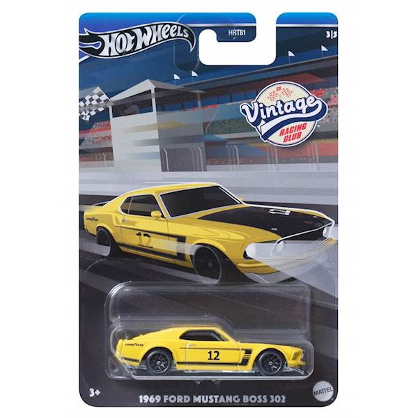 HOT WHEELS 1:64 VINTAGE RACING CLUB 1969 FORD MUSTANG BOSS 302 3/5