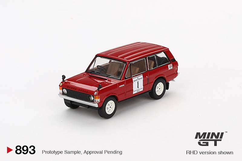 MINI GT 1:64 LAND ROVER RANGE ROVER #1 WINNER INTERNATIONAL HILL RALLY 1971 RHD
