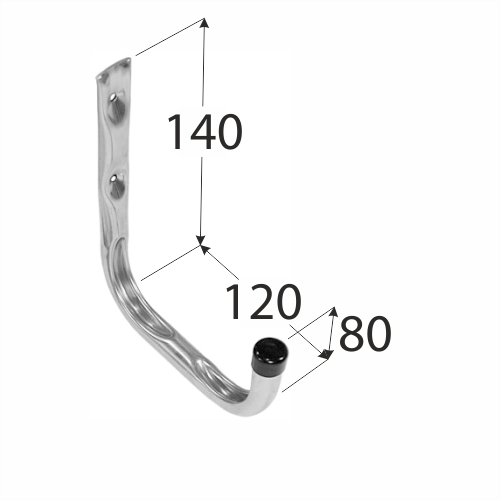 Hak do garażu DMX pojedynczy U120mm