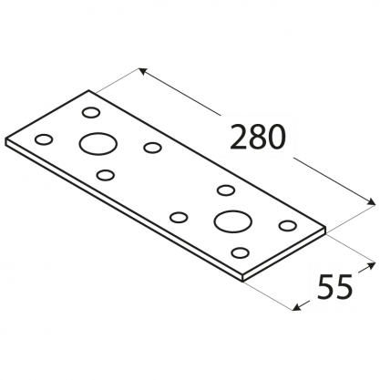 Łącznik DMX płaski 280x55x2.5mm LP4