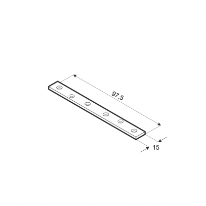 Łącznik DMX wąski 98x15x1.5mm LW100