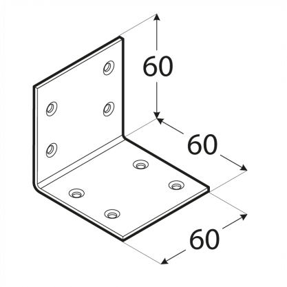 Kątownik DMX szeroki 60x60x60x2.0mm KSO3 