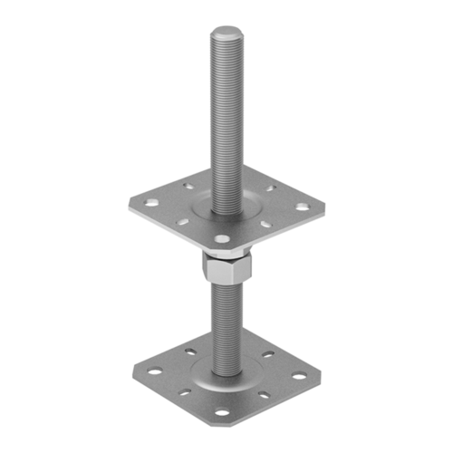 Podstawa słupa pełny gwint M24 L250mm podstawa 110x110mm + 1x blacha