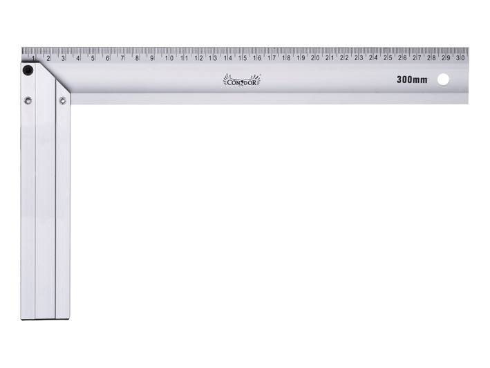 Kątownik stolarski aluminium 300x175mm PROFI 