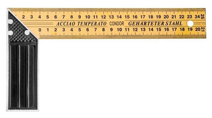 Kątownik stolarski ŻÓŁTY 250mm KT25