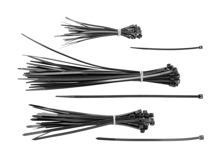 Opaska kablowa ZESTAW 75szt: 25x 90/120/190mm