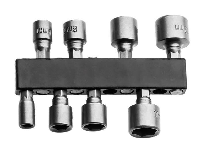 Końcówka 6-kąt MAGNET. zestaw 8szt: 5-6-7-8-9-10-11-12mm