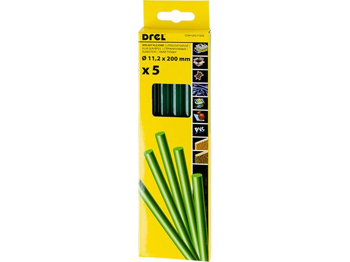 Klej do pistoletu 11 5szt 200 mm, kolor zielony