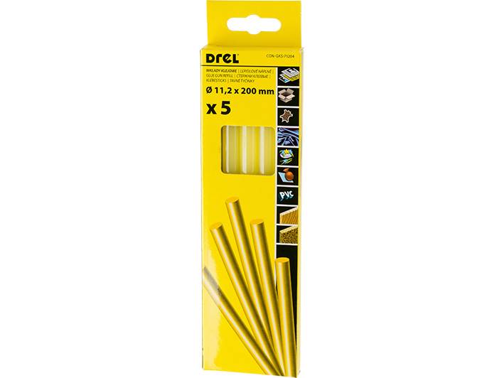 Klej do pistoletu 11 5szt 200 mm, kolor żółty