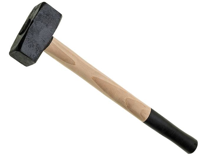 Młotek kamieniarski 4000 g, trzonek drewniany