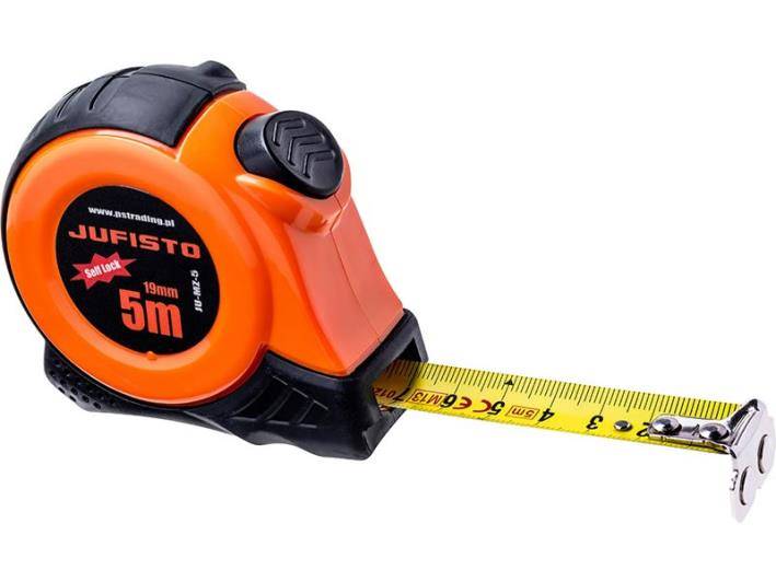 Miara zwijana JUFISTO orange NYLON magnetic 5m 19mm