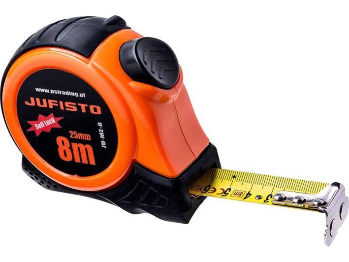 Miara zwijana JUFISTO orange NYLON magnetic 8m 25mm