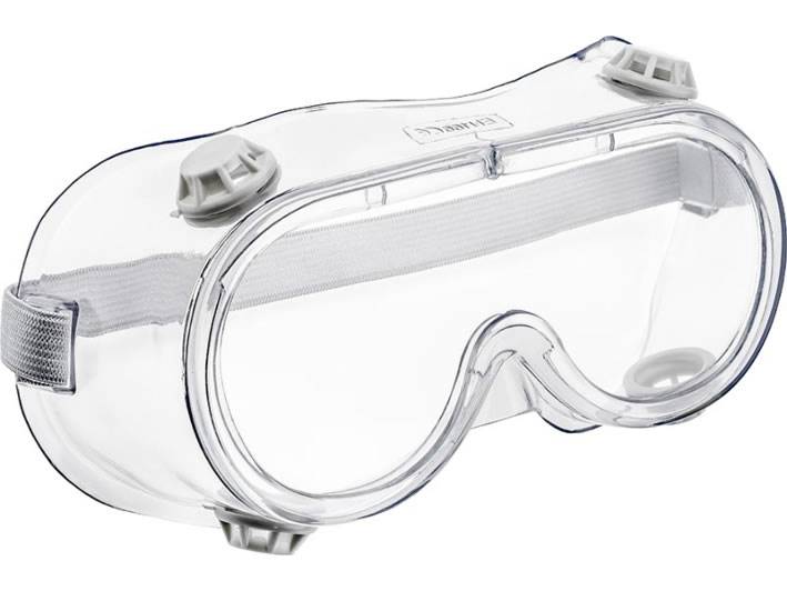 Okulary ochronne GOGLE gumka 4 zawory wentylacja F-T