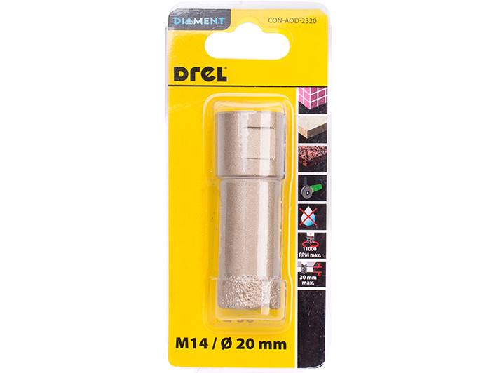 Wiertło diamentowe do gresu M14 20mm do szlif kąt