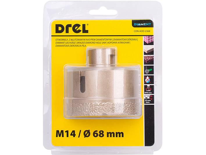 Wiertło diamentowe do gresu M14 65mm do szlif kąt