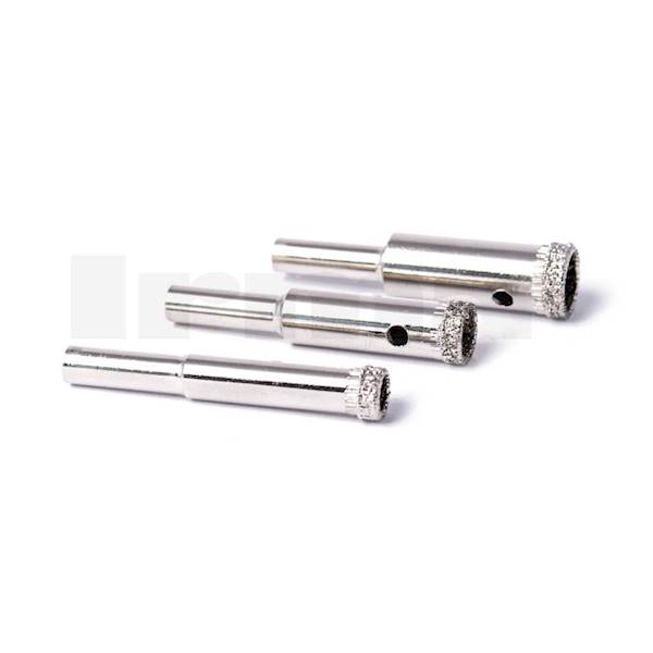 Wiertło diamentowe do gresu   KPL 6, 8, 10mm. LUTOWANE