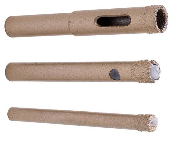 Wiertło diamentowe do gresu   KPL 6, 8, 10mm. LUTOWANE