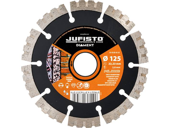 Tarcza diamentowa segment 10mm KU 125 x 2,0 x 22.23 mm