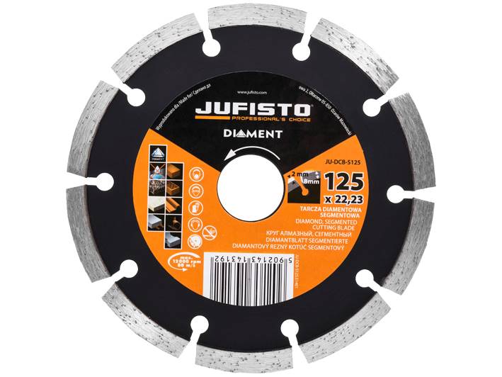 Tarcza diamentowa SEGMENT 125mm profesjonal WAART TTS