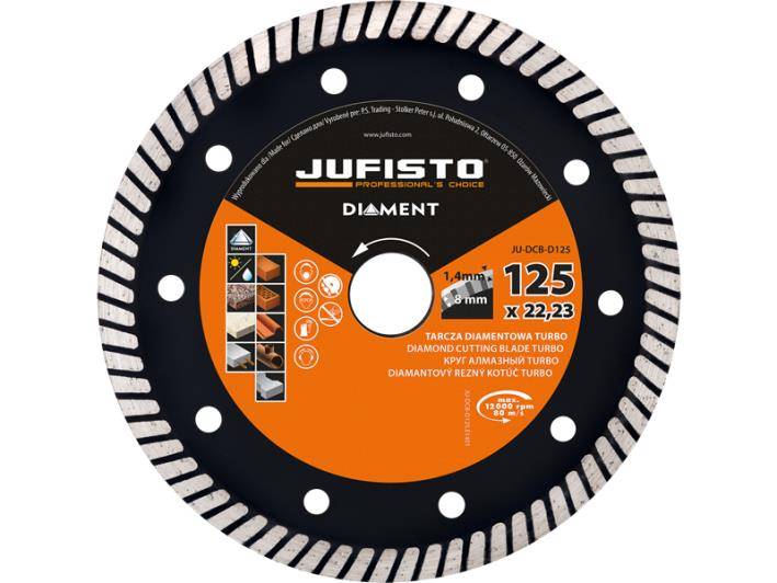 Tarcza diamentowa TURBO 125 x 1,4 x 22.23 mm, WAART