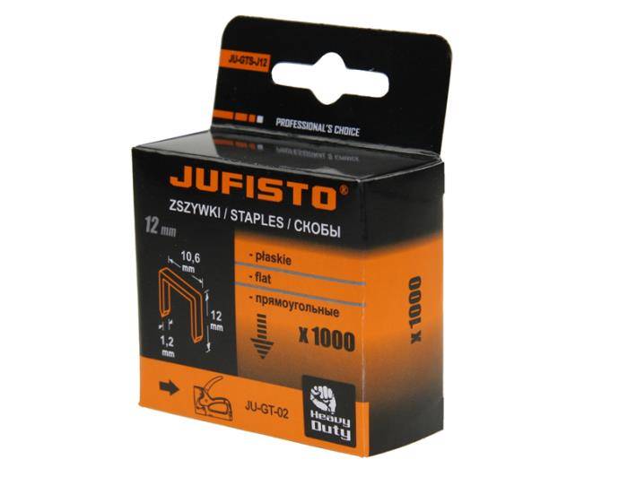 Zszywki J 10,6/1,2 mm JUFISTO 12mm 1000szt