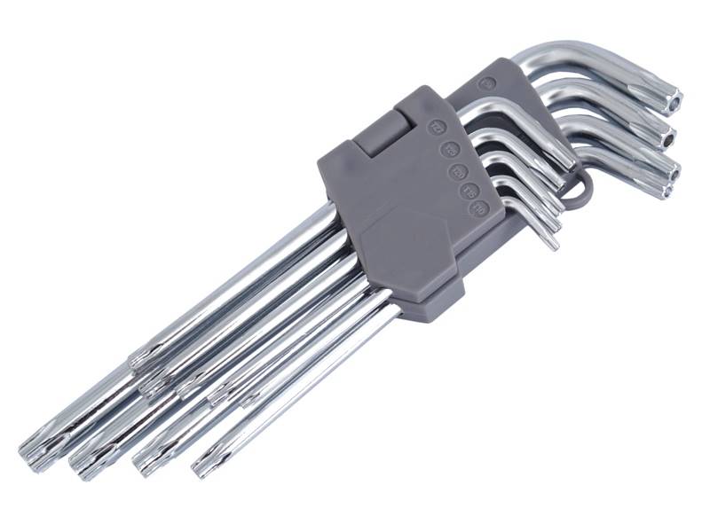 KLUCZE TORX 180MM T10-T50 9SZT,TORX OTWOROWE
