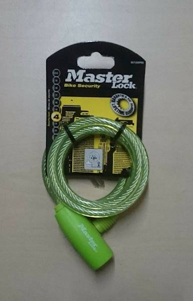 Kłódka rowerowa  MASTER LOCK 180cm x8mm klucz