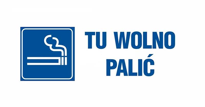 Tablica 10x30 oznaczenie TU WOLNO PALIĆ