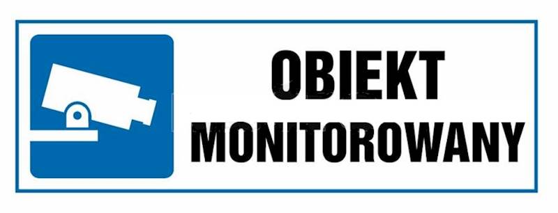 Tablica 10x30 oznaczenie OBIEKT MONITOROWANY naklejka