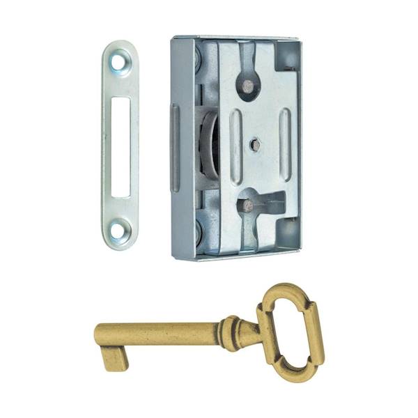 Zamek meblowy nakładany 30mm SAZ zaczep+ klucz STAHL