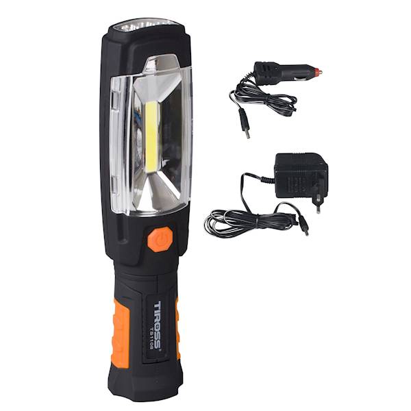 Lampa warsztatowa AKU Li-Ion COB 3W 12V/230V Tiross TS-1108