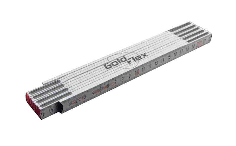 Miara drewniana składana biała 2m GOLD FLEX