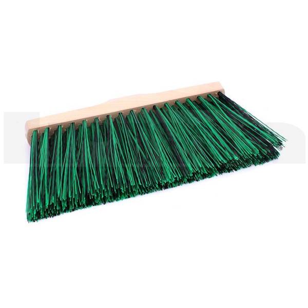Miotła gospodarcza drewno+PCV KOLOR 35 cm BEZ TRZONA SG03