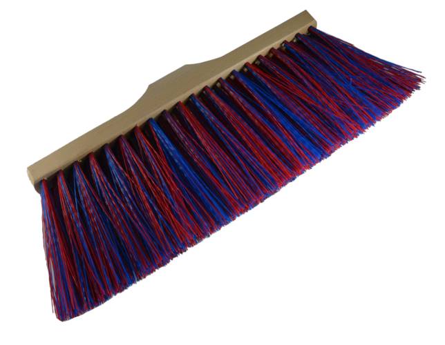 Miotła gospodarcza drewno+PCV KOLOR 35 cm BEZ TRZONA SG03