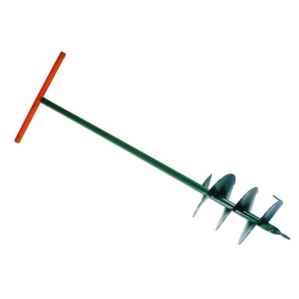 Świder do gleby 14cm potrójny CZARNY