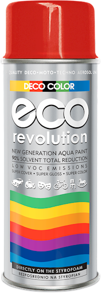 Lakier ECO Revolution wodny 400ml 3000 CZERWONY POŁYSK