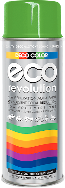 Lakier ECO Revolution wodny 400ml 6018 ZIEL.JASNY POŁYSK