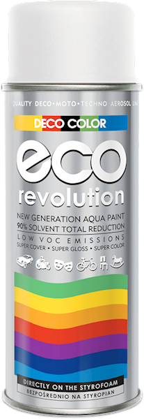 Lakier ECO Revolution wodny 400ml 9010 BIAŁY POŁYSK