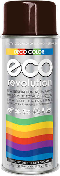 Lakier ECO Revolution wodny 400ml 8017 CZEKOL. POŁYSK