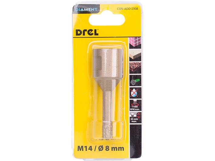 Wiertło diamentowe do gresu M14  8mm do szlif kąt
