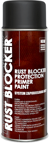 Lakier na rdzę RUST Blocker RAL9005 CZARNY
