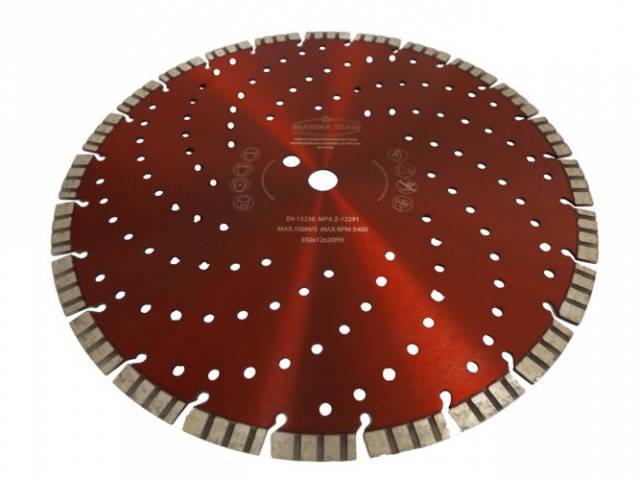 Tarcza diamentowa 350x12 TURBO otwór 20
