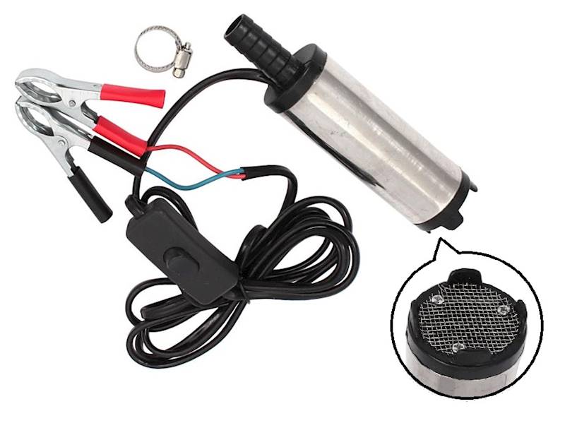 Pompa do oleju napędowego (Diesel) 12V 3,8cm ZATAPIALNA metal FT01238