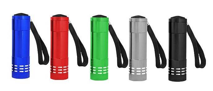 Latarka AAA 9Led mix kolor