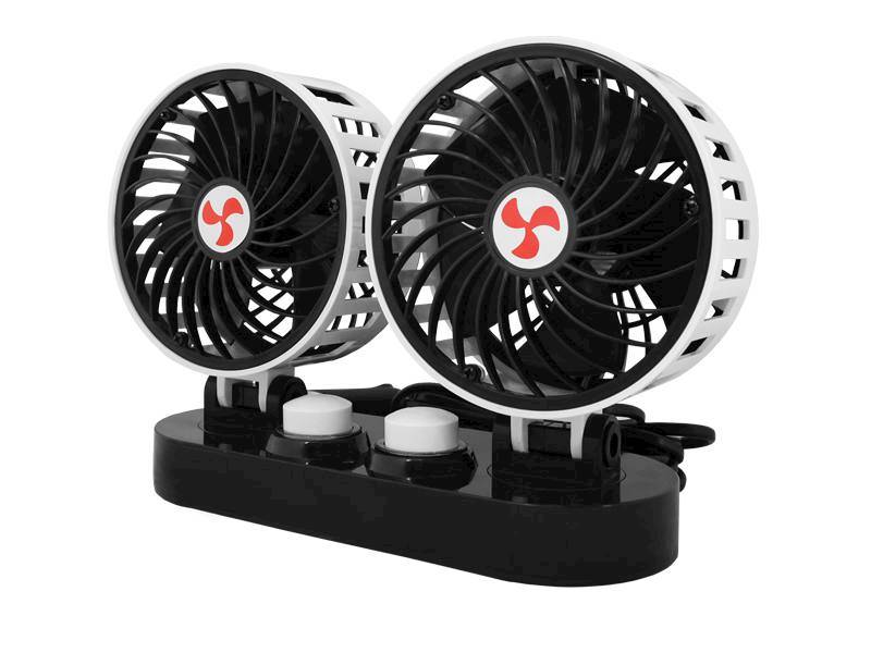 Wentylator samochodowy LTC 12V PODWÓJNY 2x5" z regulacją