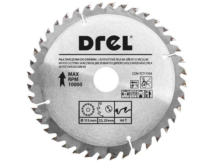 Piła tarczowa do drewna SPIEK 115 / 40z / 22,2mm FT AJM
